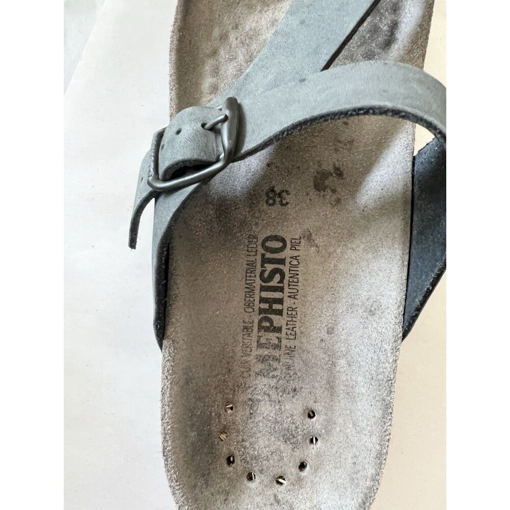 Mephisto Helen Sandals, women's size 38 7.5 $200 pewter/grey - great condition! - Picture 8 of 8
